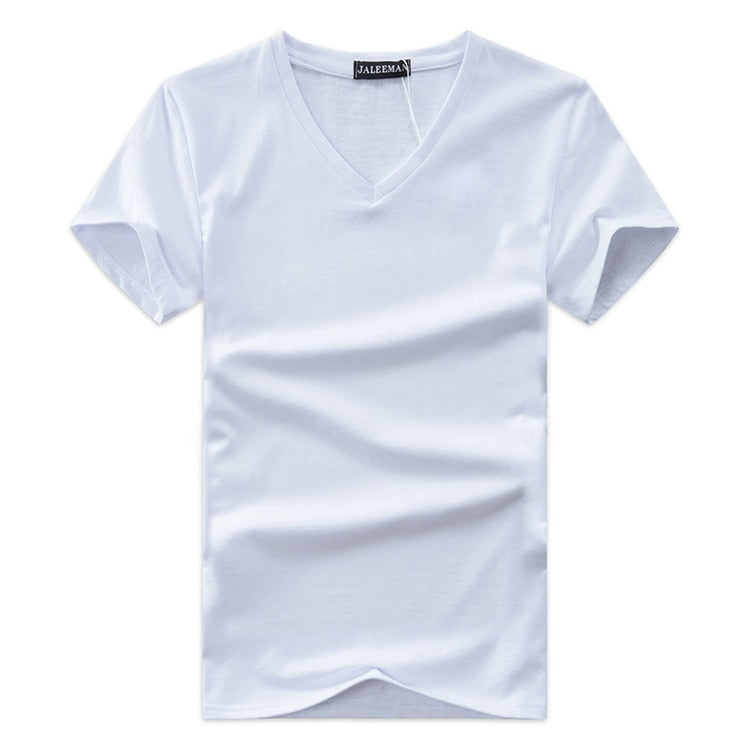 Herren-T-Shirt mit V-Ausschnitt im Slim Fit