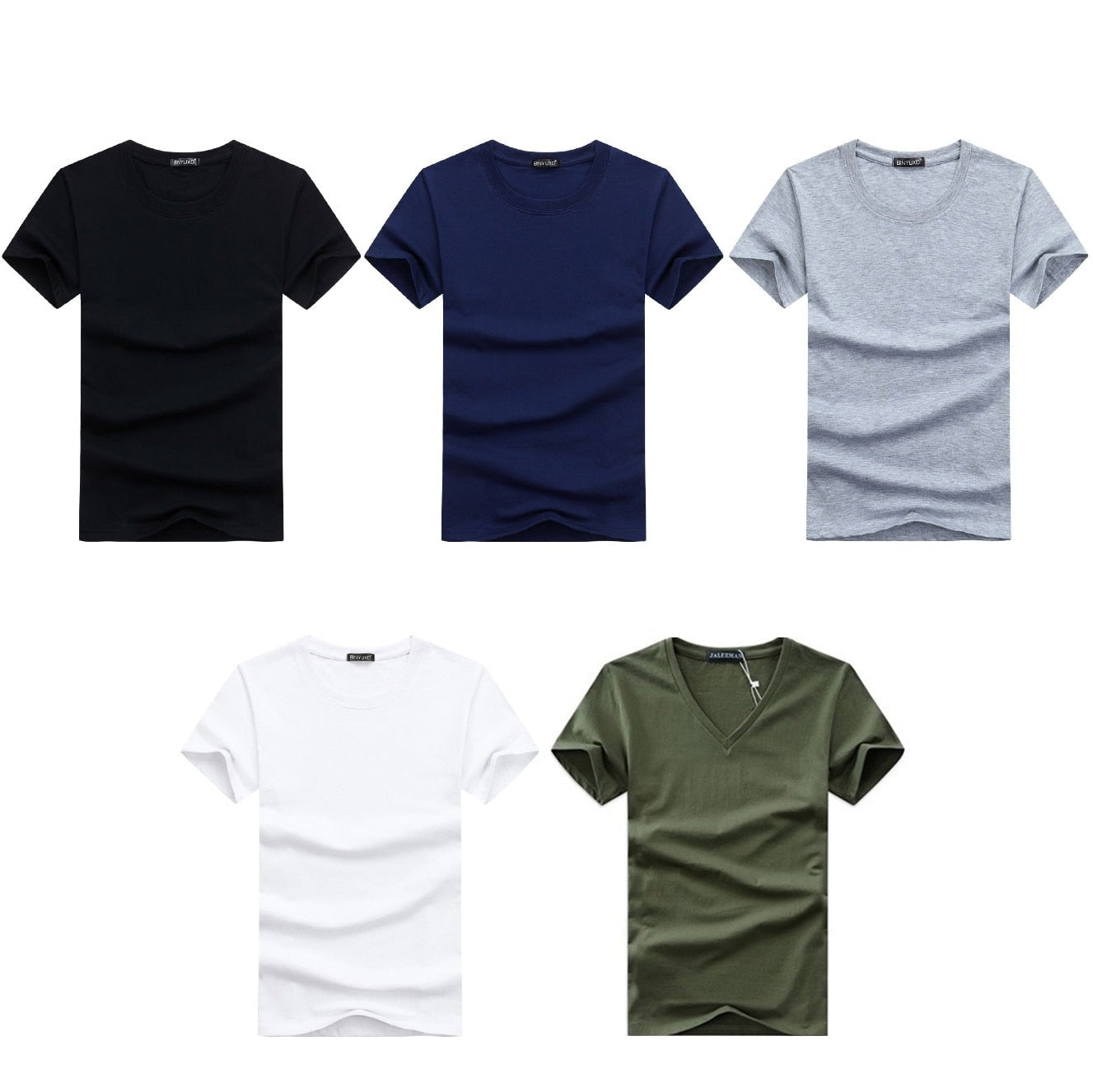 Herren-T-Shirt mit V-Ausschnitt im Slim Fit