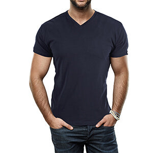 Herren-T-Shirt mit V-Ausschnitt im Slim Fit
