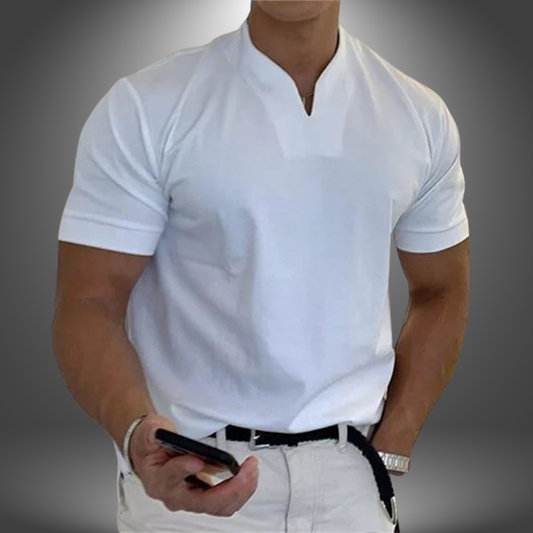 Herren-T-Shirt mit V-Ausschnitt und Kurzarm