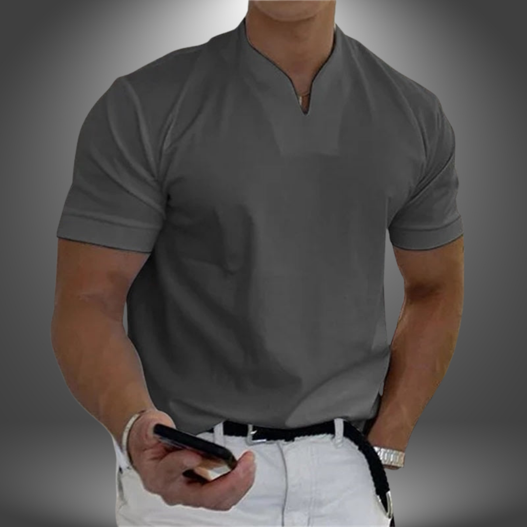 Herren-T-Shirt mit V-Ausschnitt und Kurzarm