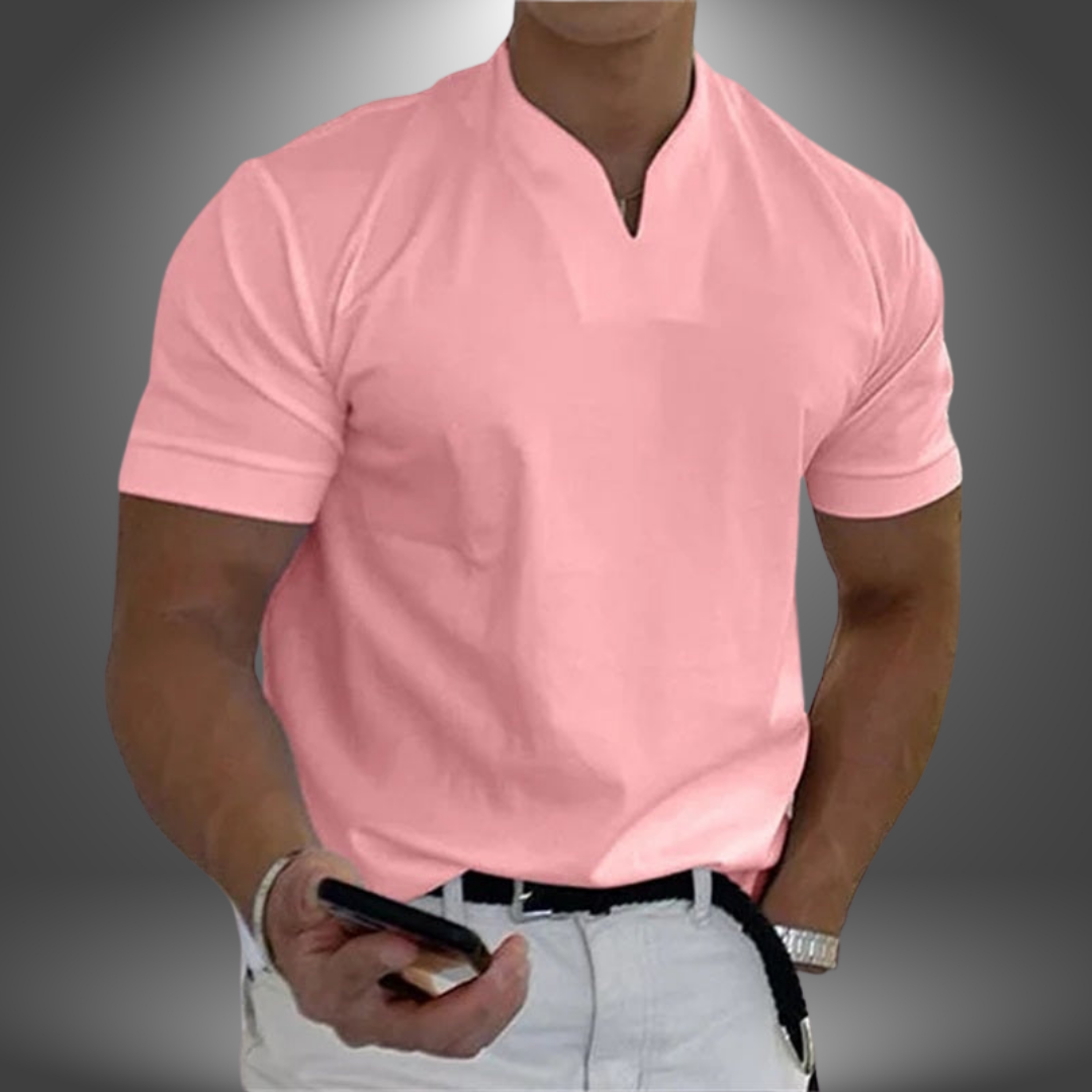 Herren-T-Shirt mit V-Ausschnitt und Kurzarm
