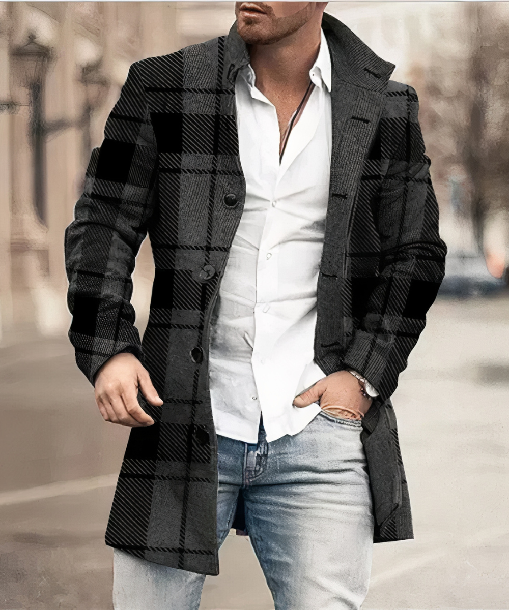 Herren-Trenchcoat mit Knöpfen