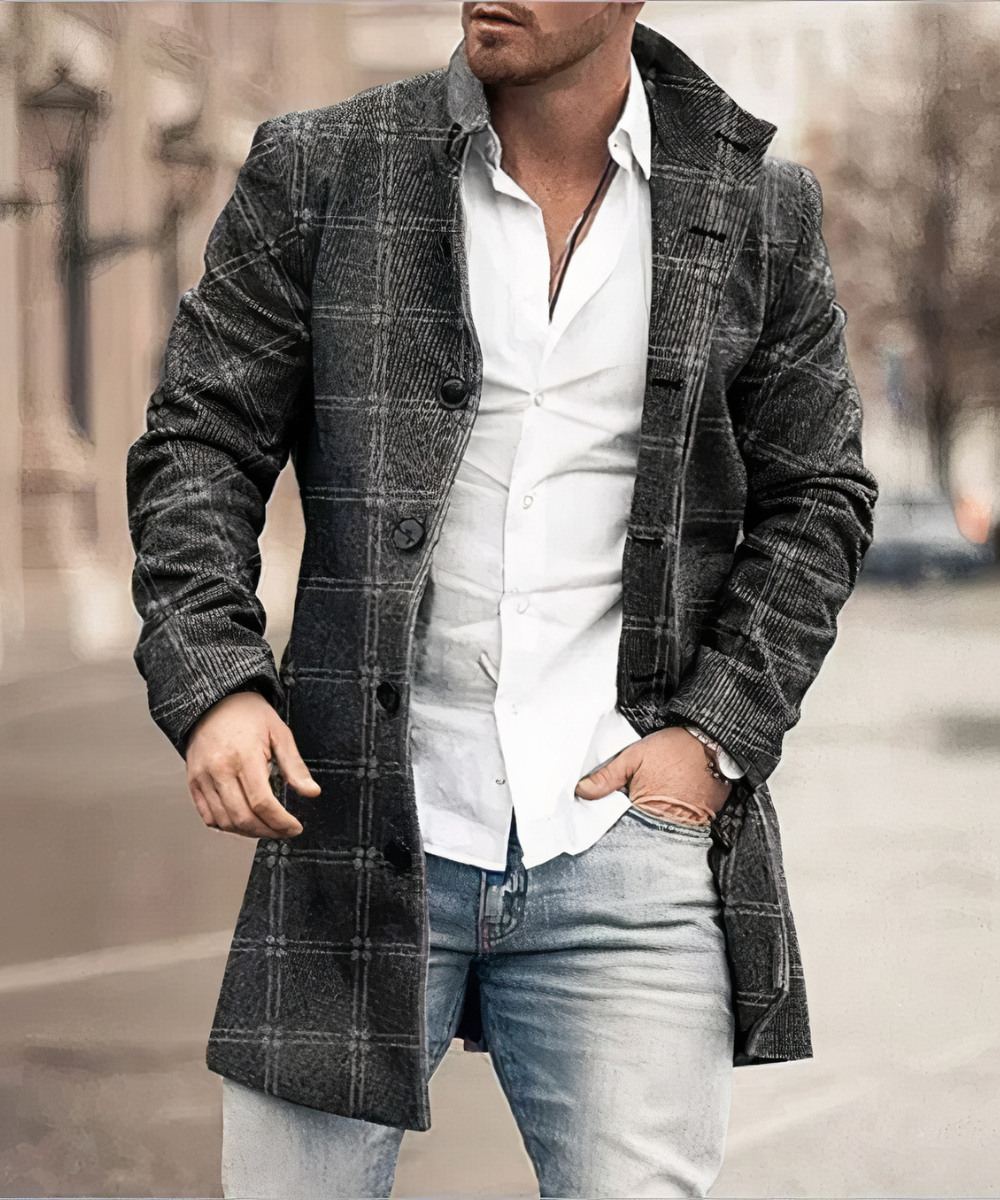 Herren-Trenchcoat mit Knöpfen
