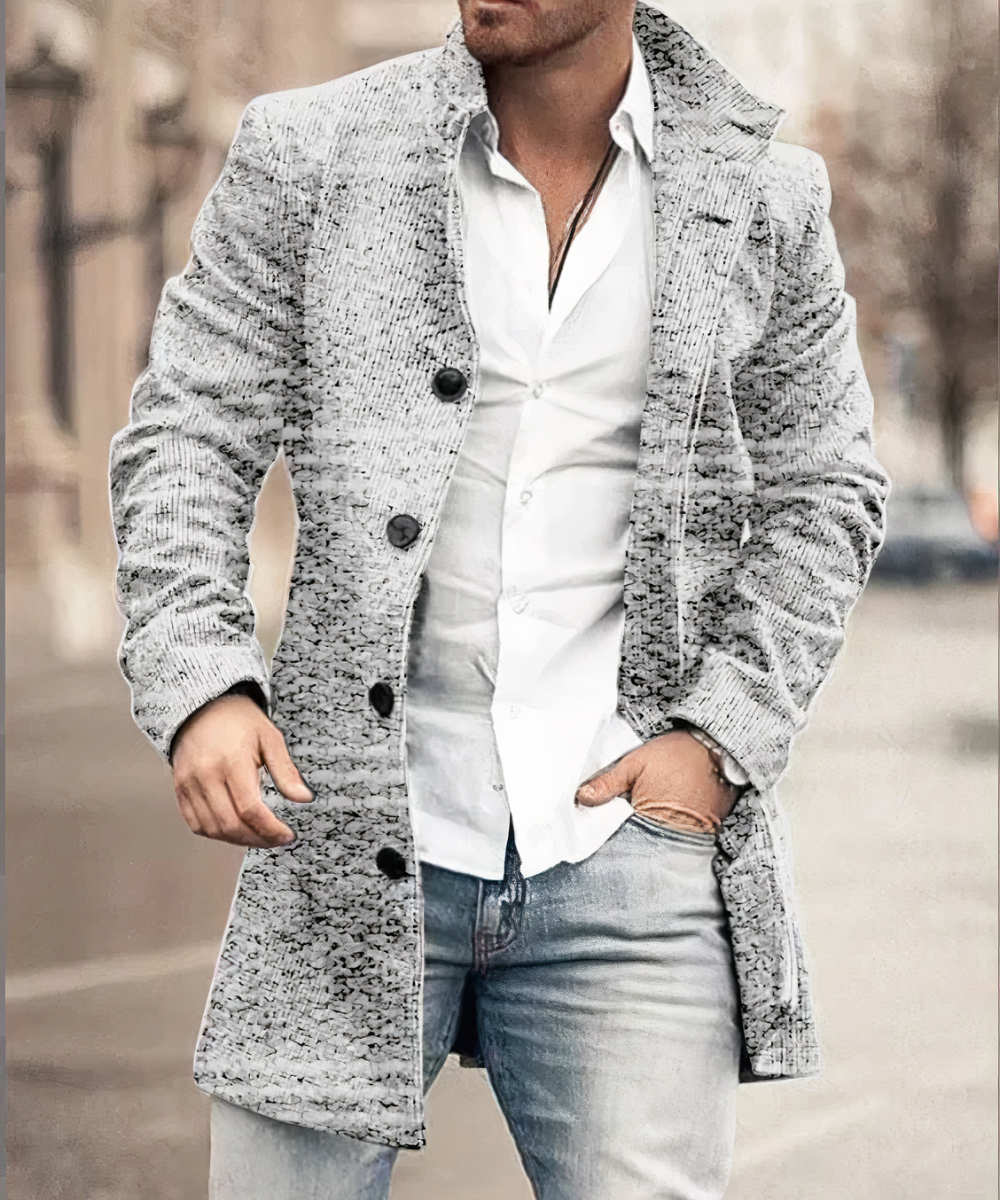 Herren-Trenchcoat mit Knöpfen