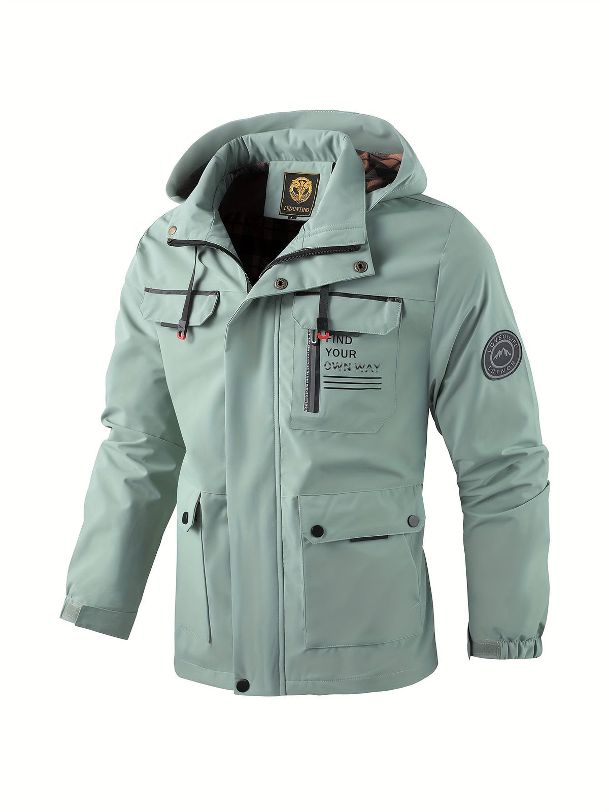 Herren-Utility-Jacke mit Kapuze