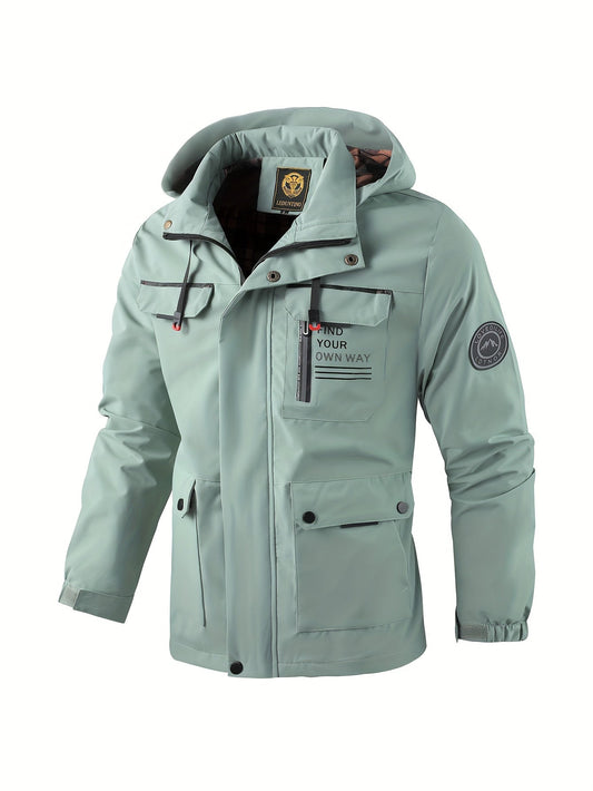 Herren-Utility-Jacke mit Kapuze