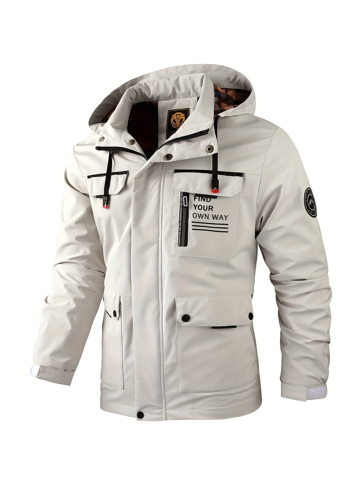 Herren-Utility-Jacke mit Kapuze