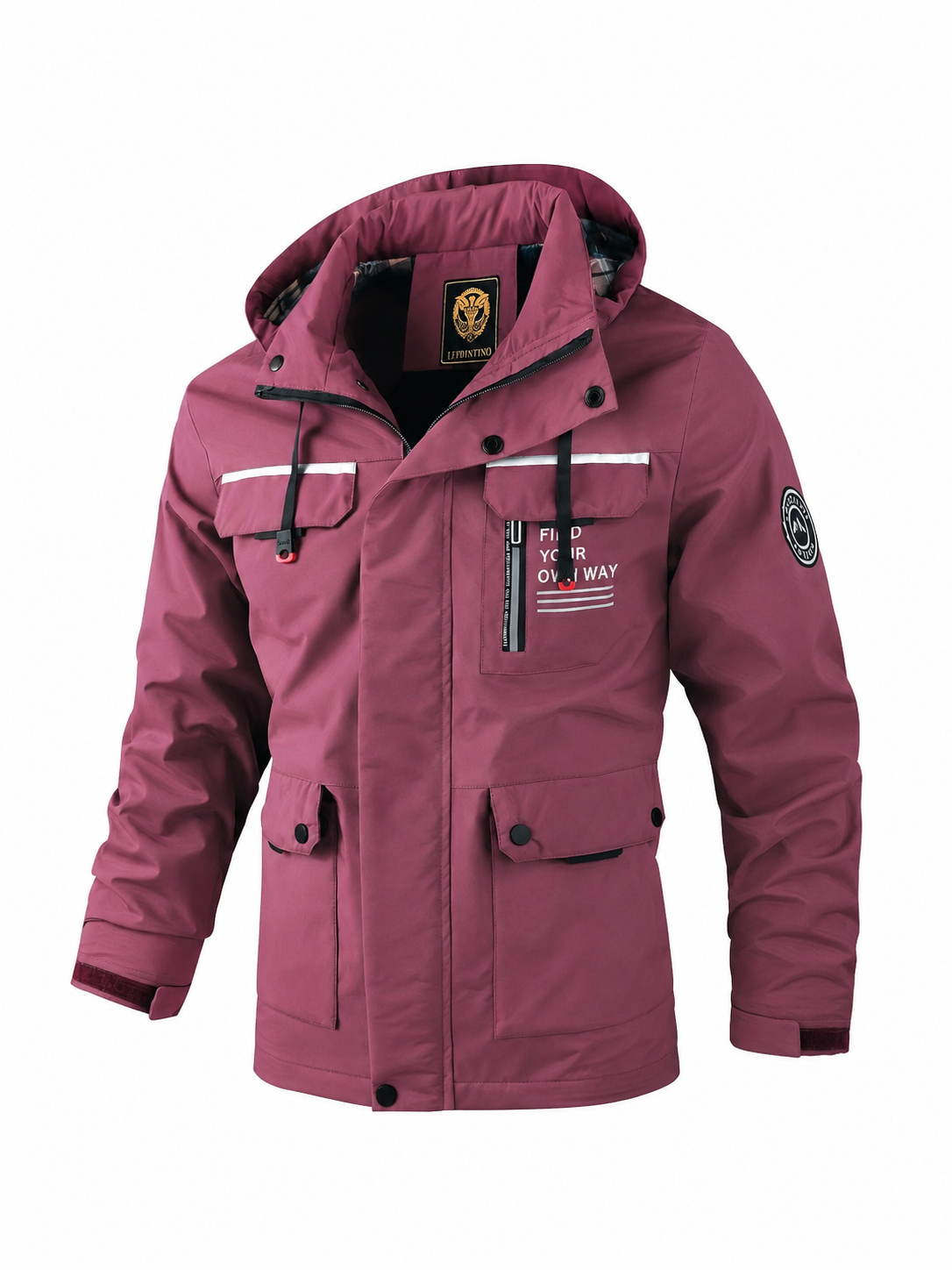 Herren-Utility-Jacke mit Kapuze