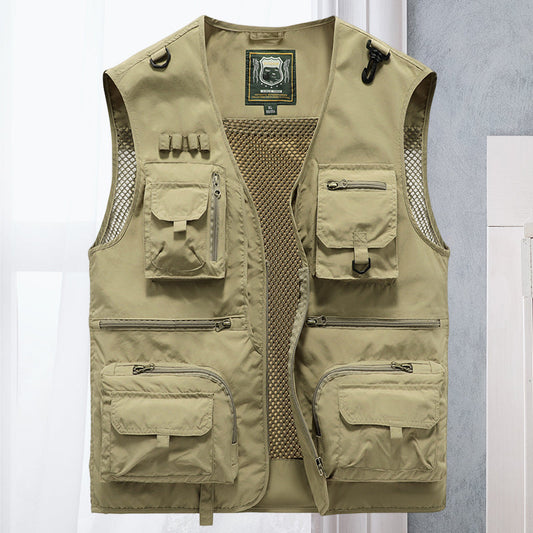 Herren-Utility-Weste mit mehreren Taschen