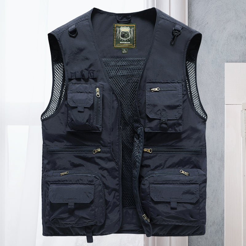 Herren-Utility-Weste mit mehreren Taschen