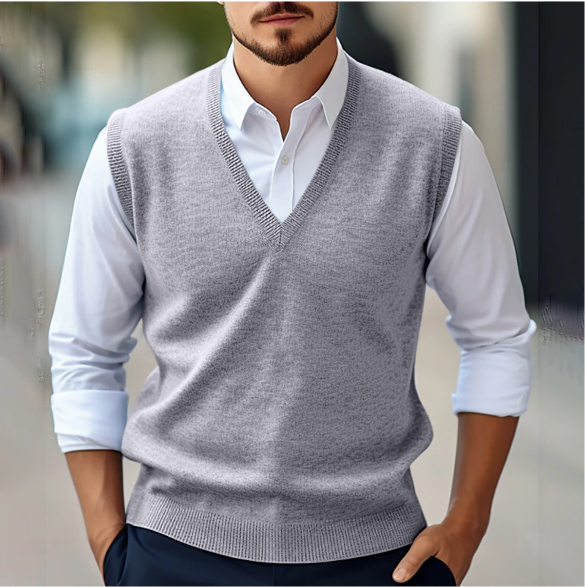 Herren-Weste – elegant & leicht – ärmellos