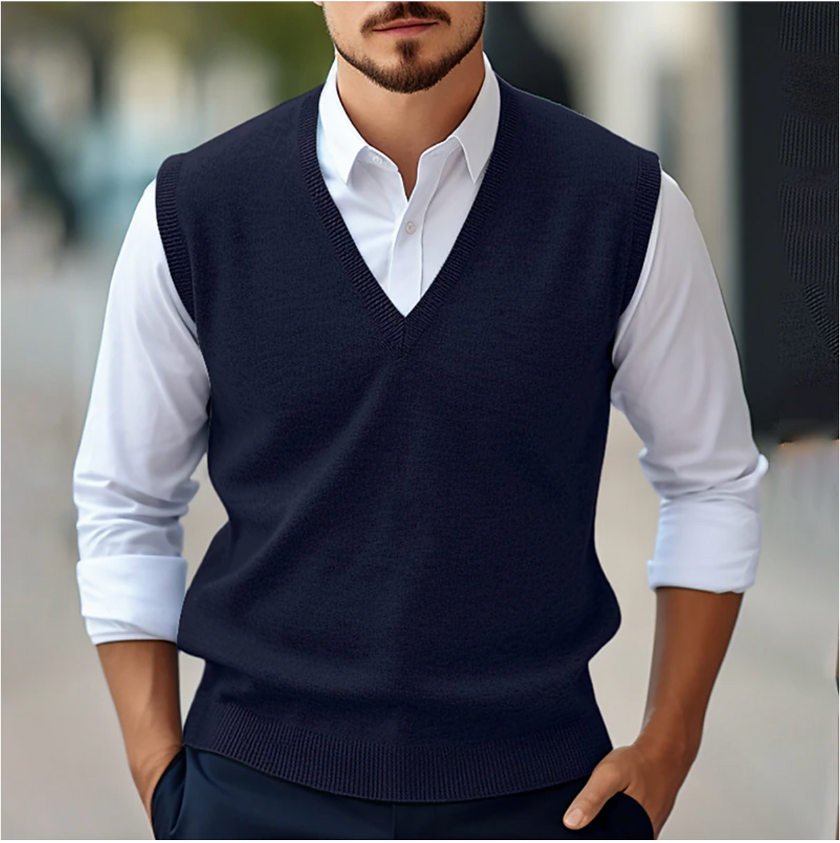Herren-Weste – elegant & leicht – ärmellos