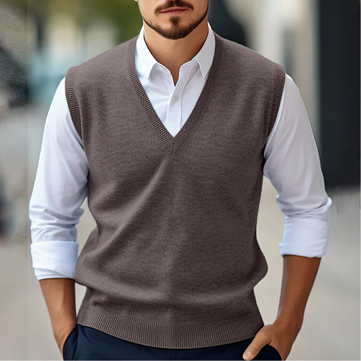 Herren-Weste – elegant & leicht – ärmellos