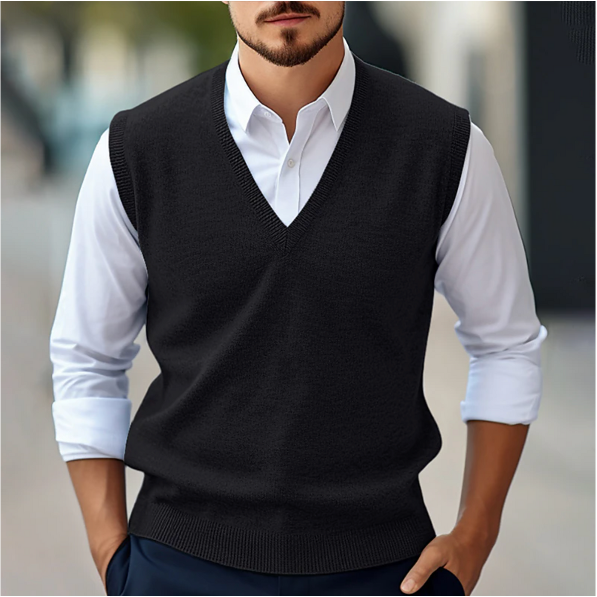 Herren-Weste – elegant & leicht – ärmellos