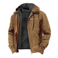 Herren-Winterjacke mit Kapuze in modernem Design aus atmungsaktivem Material