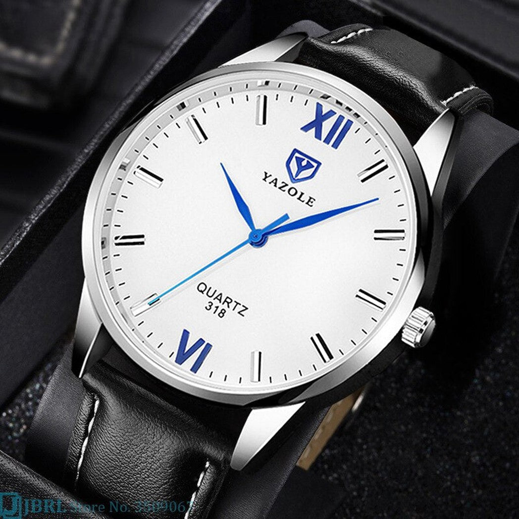 Herrenarmbanduhr mit Lederarmband