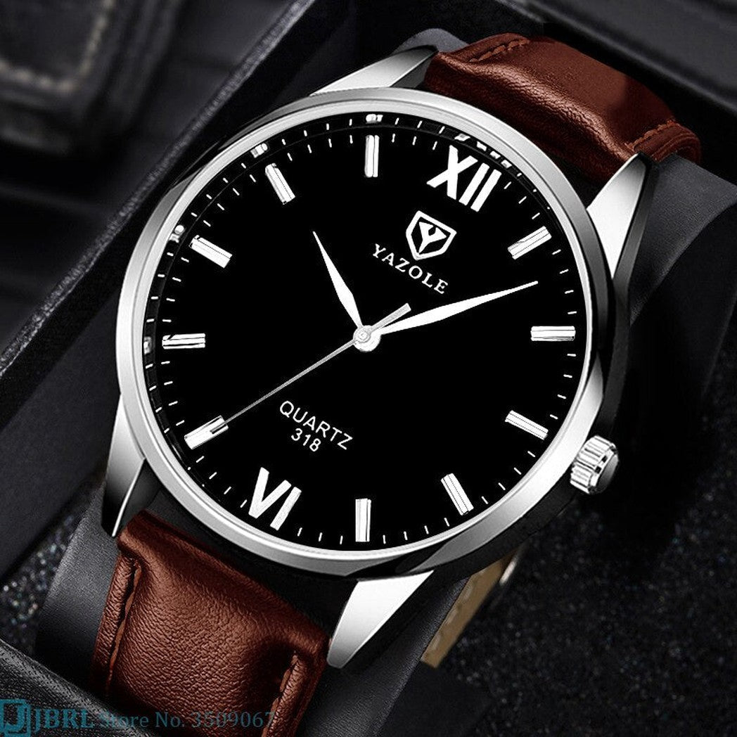 Herrenarmbanduhr mit Lederarmband