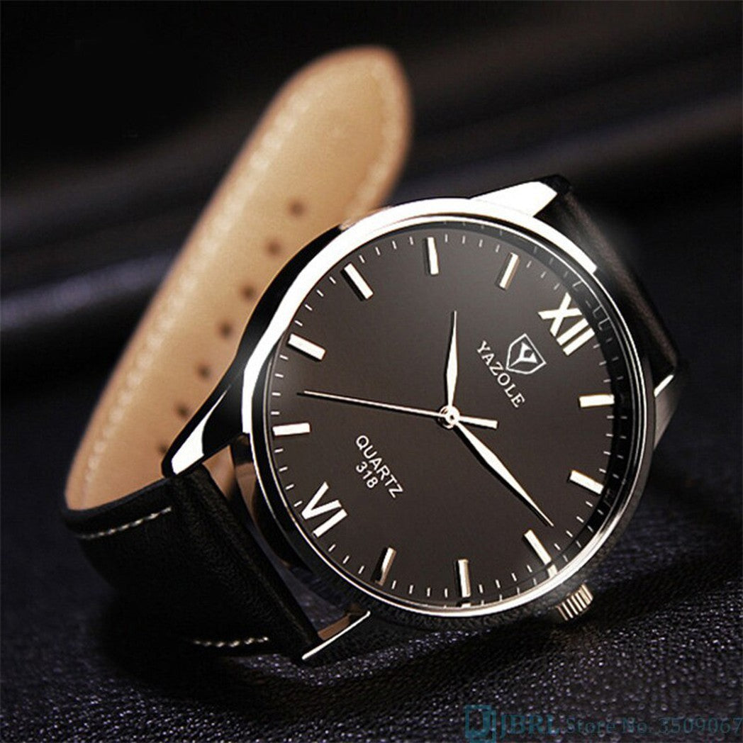 Herrenarmbanduhr mit Lederarmband