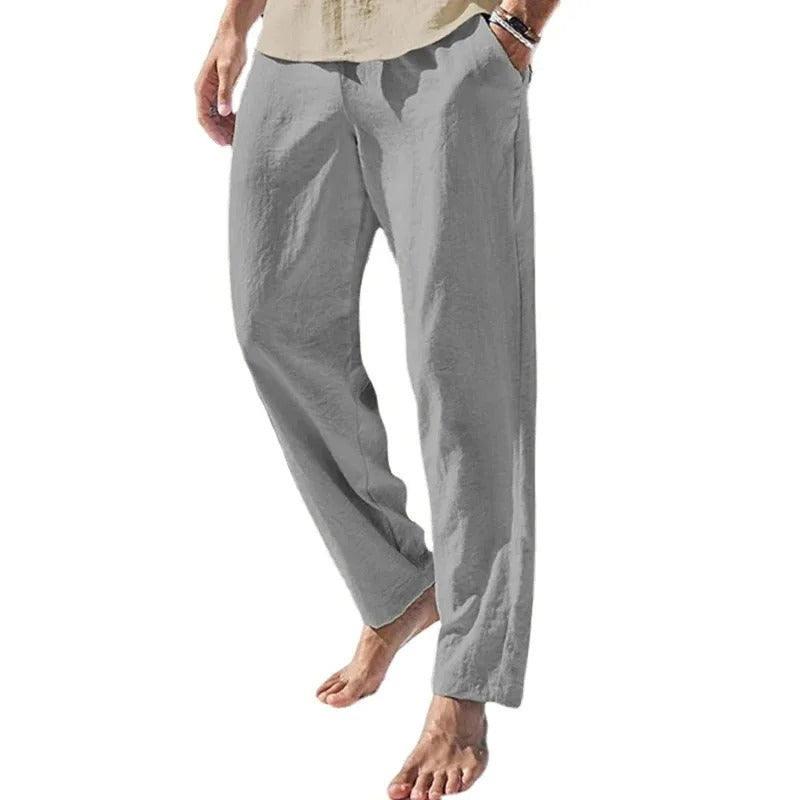 Herrenhose aus Baumwolle und Leinen