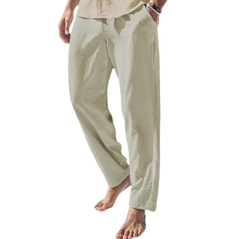 Herrenhose aus Baumwolle und Leinen