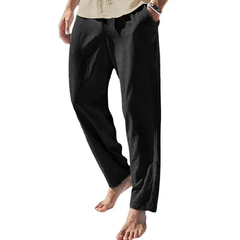 Herrenhose aus Baumwolle und Leinen
