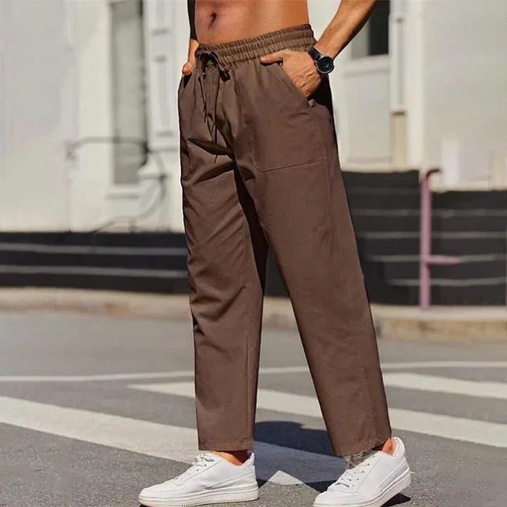 Herrenhose mit Kordelzug und lockerer Passform