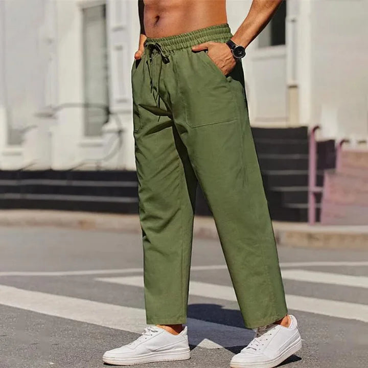 Herrenhose mit Kordelzug und lockerer Passform