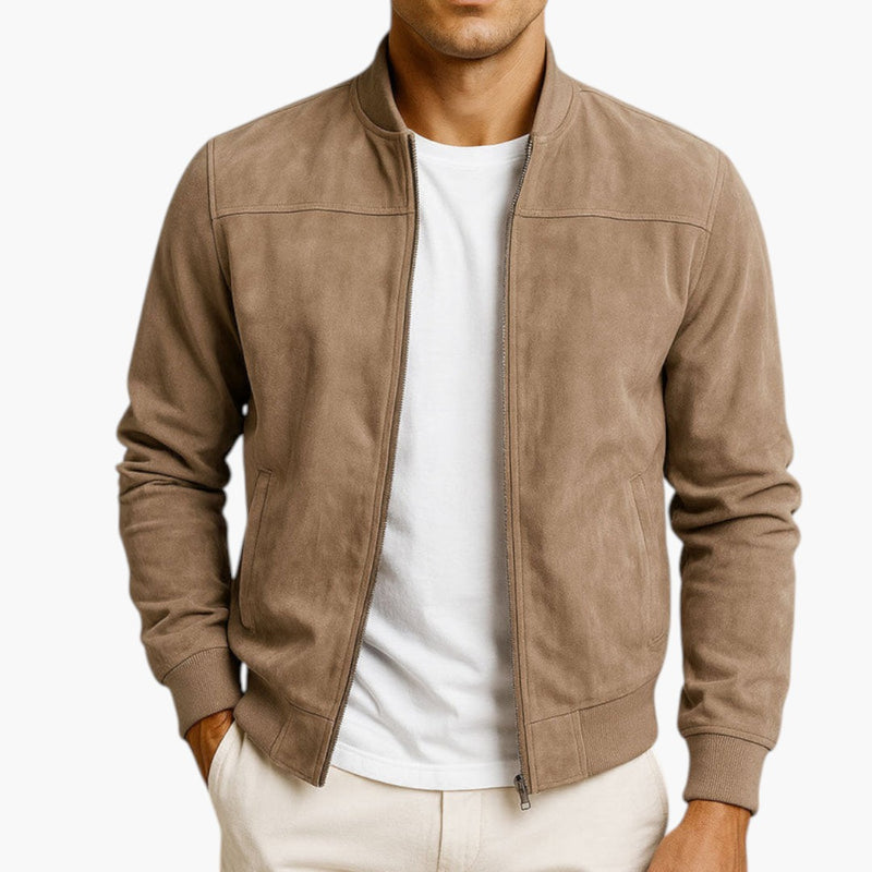 Herrenjacke mit Frontverschluss und langen Ärmeln