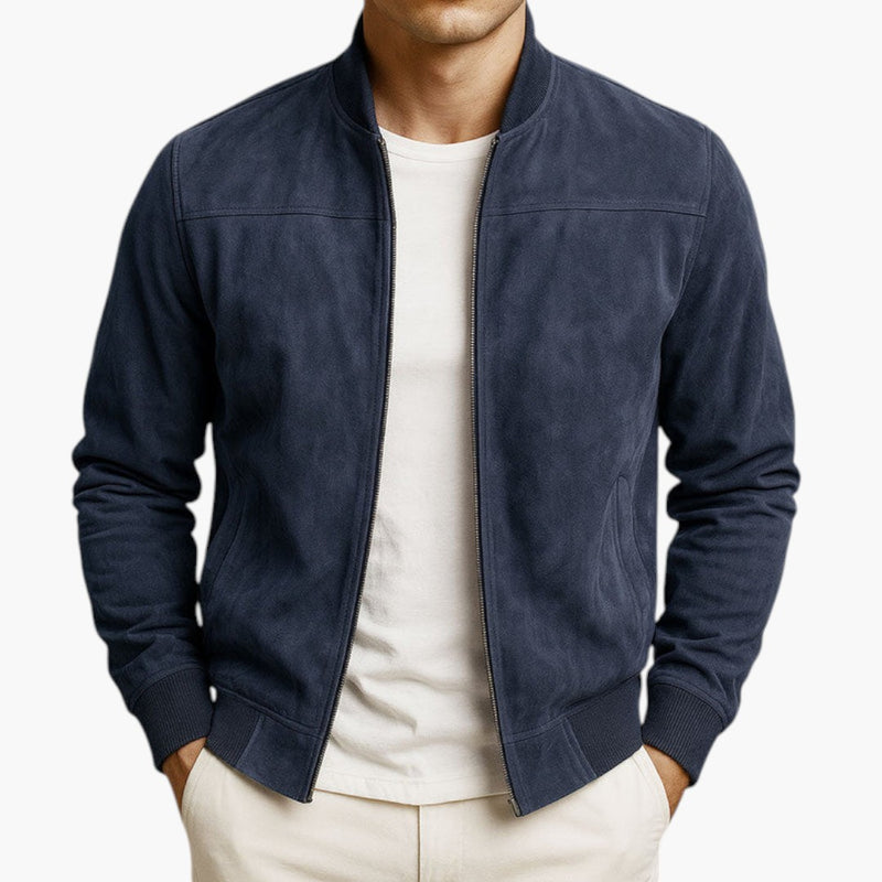 Herrenjacke mit Frontverschluss und langen Ärmeln