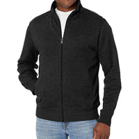 Herrenpullover mit durchgehendem Reißverschluss im Lässig- und Business-Stil