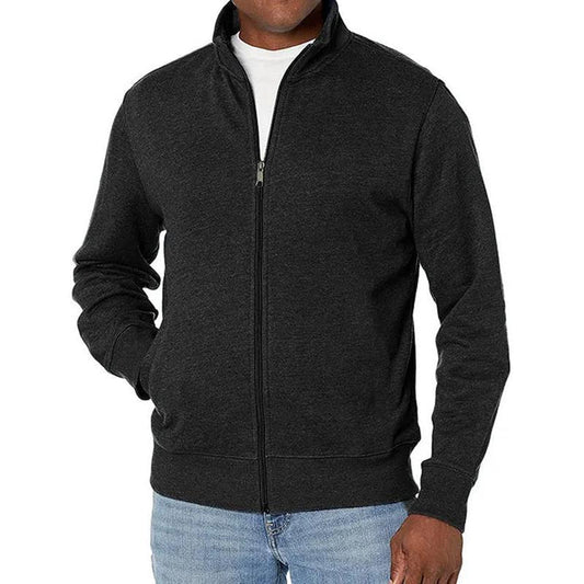 Herrenpullover mit durchgehendem Reißverschluss im Lässig- und Business-Stil