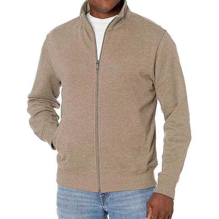 Herrenpullover mit durchgehendem Reißverschluss im Lässig- und Business-Stil