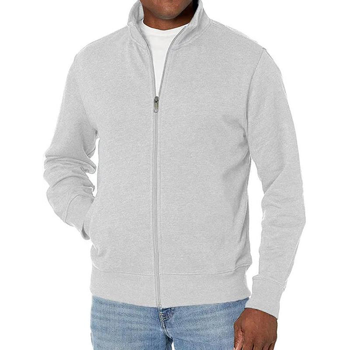 Herrenpullover mit durchgehendem Reißverschluss im Lässig- und Business-Stil