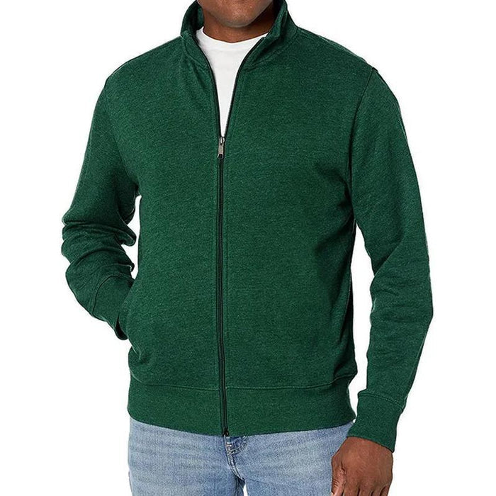 Herrenpullover mit durchgehendem Reißverschluss im Lässig- und Business-Stil