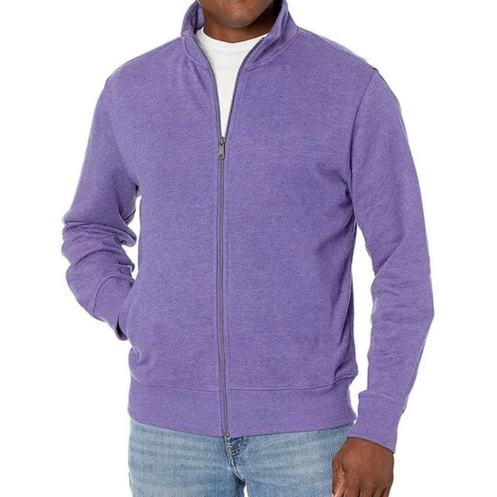 Herrenpullover mit durchgehendem Reißverschluss im Lässig- und Business-Stil
