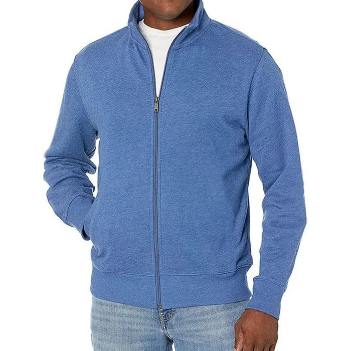 Herrenpullover mit durchgehendem Reißverschluss im Lässig- und Business-Stil