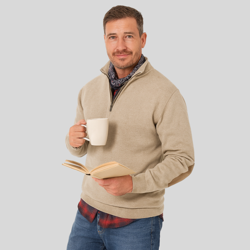Herrenpullover mit halbem Reißverschluss | Warm und stilvoll für den Winter