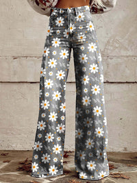 High-Waist-Jeans mit weit geschnittenem Bein für Damen