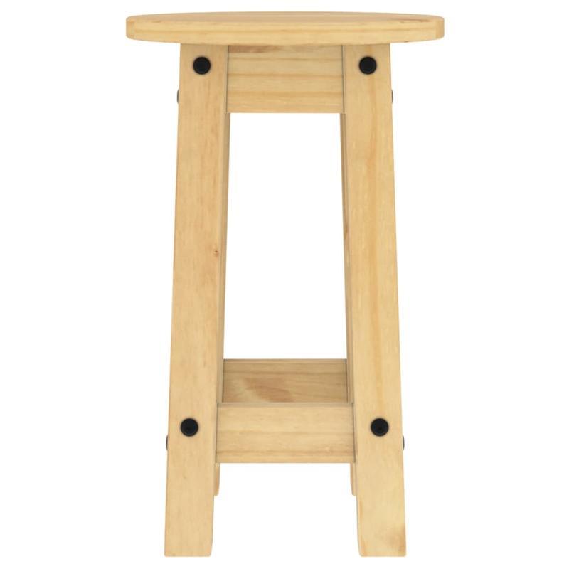 Hocker mit runder Sitzfläche und verstärkendem Untergestell