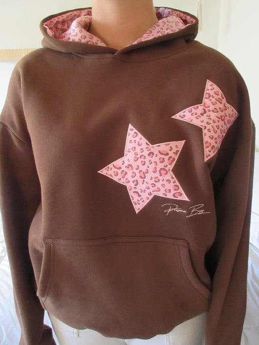 Hoodie mit Leoparden-Sternen