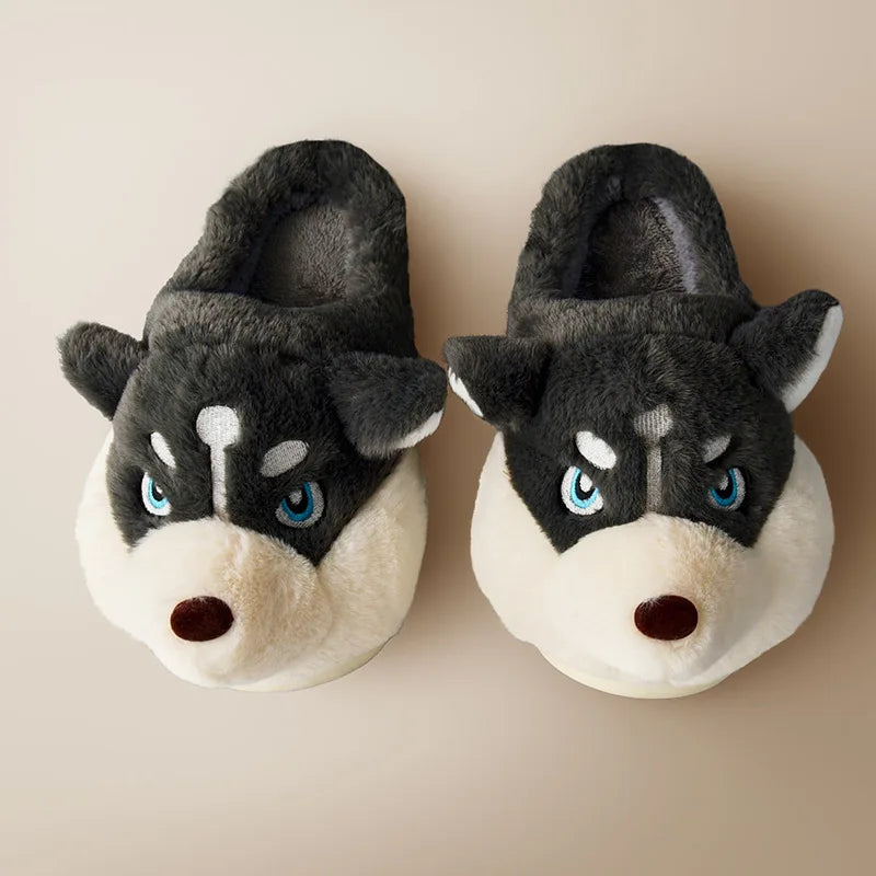 Husky-Plüschhausschuhe – Für Wärme und Freude zu Hause
