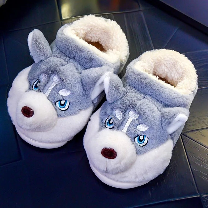 Husky-Plüschhausschuhe – Für Wärme und Freude zu Hause