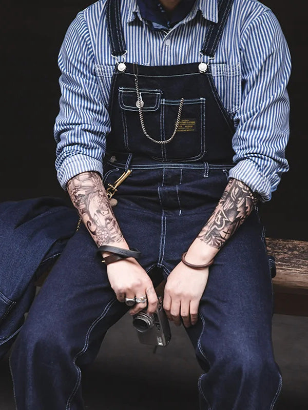 Indigo-Denim-Latzhose für Herren | Komfort und Langlebigkeit