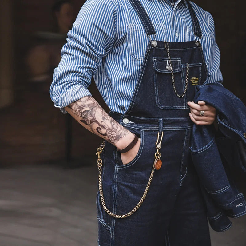 Indigo-Denim-Latzhose für Herren | Komfort und Langlebigkeit