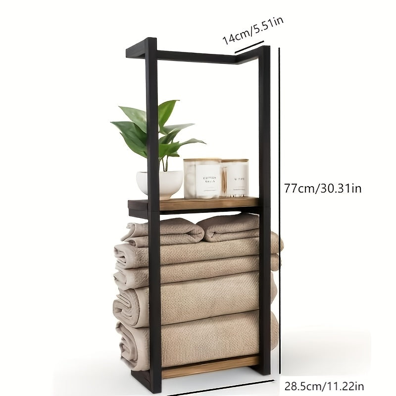 Industrielles Handtuchregal mit Ablagen – Elegantes und funktionales Wandregal