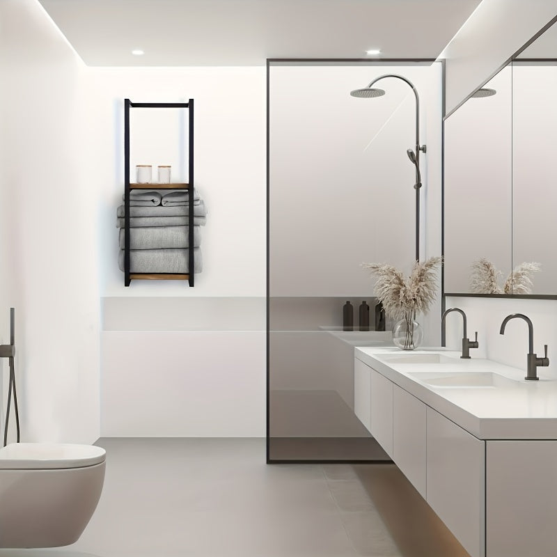 Industrielles Handtuchregal mit Ablagen – Elegantes und funktionales Wandregal