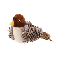 Interaktives Katzenspielzeug mit realistischen Vogelgeräuschen und Federn für Indoor-Jagdspaß