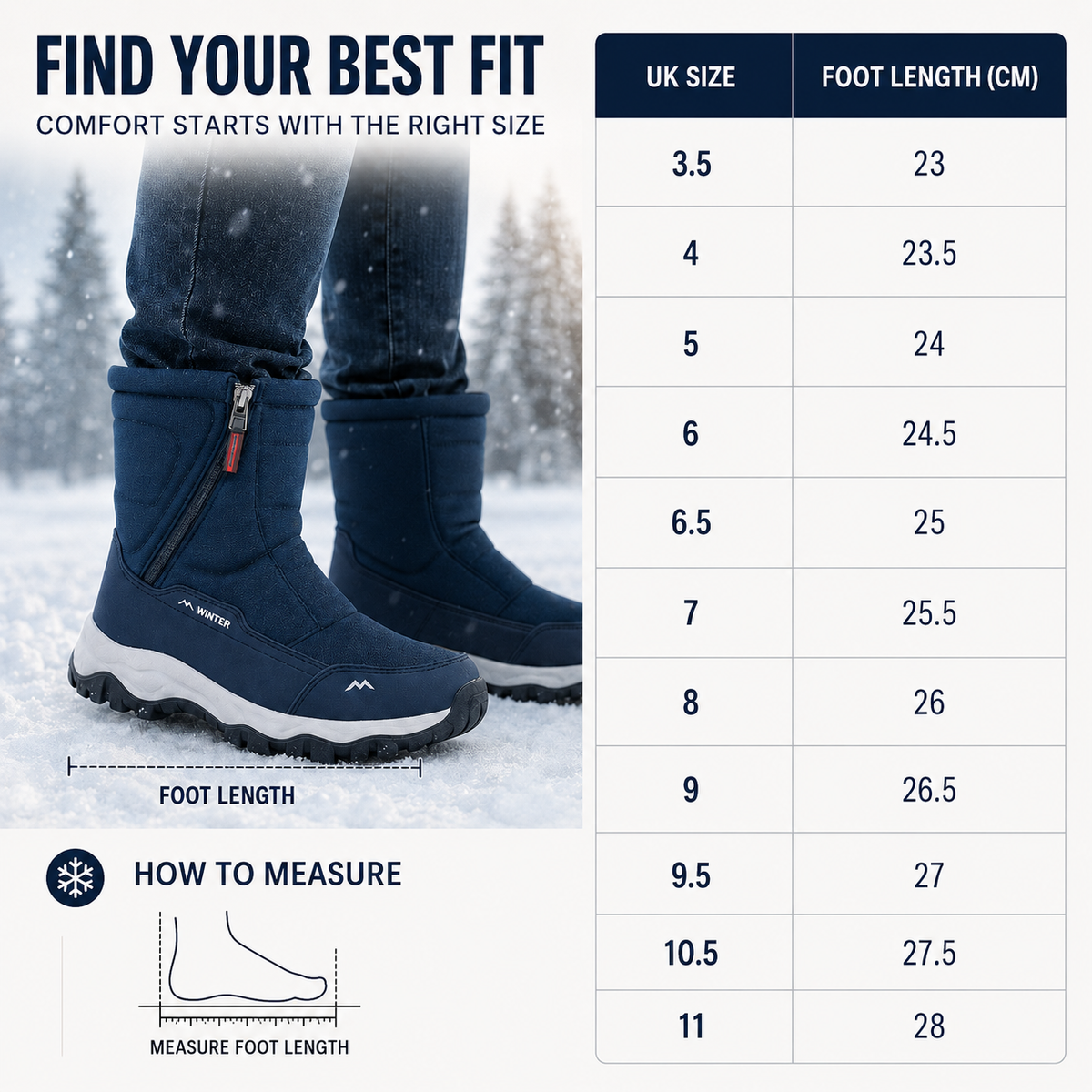 Isolierte wasserdichte Winterstiefel