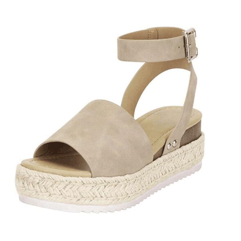 Jute-Keilsandalen für Damen - Stilvolle Plateauschuhe